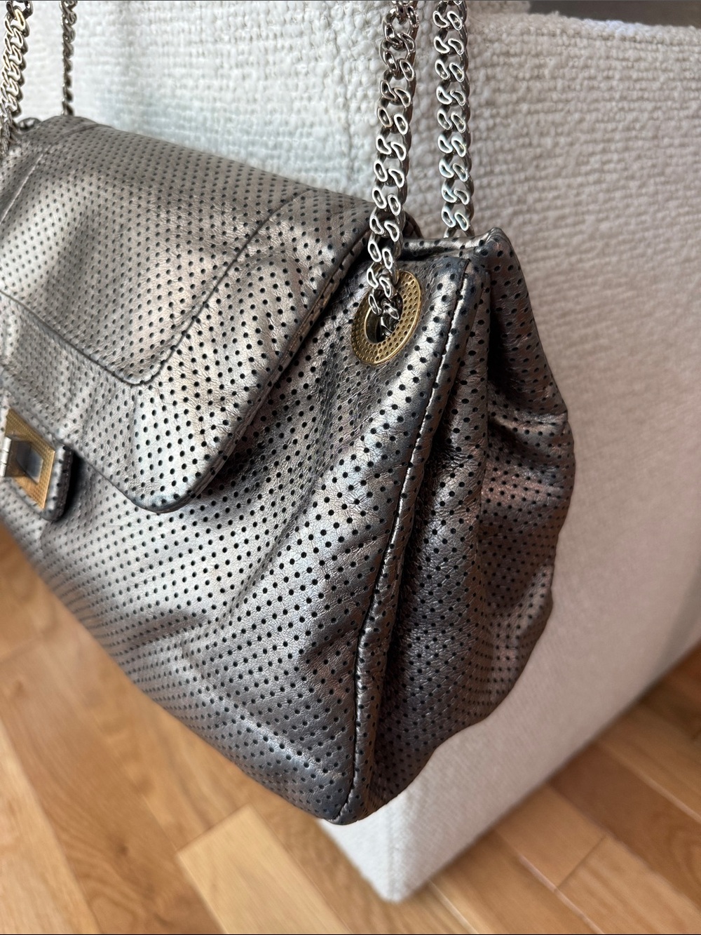 Vintage Chanel Perforated Leather Tote Bag - Picture 4 of 10